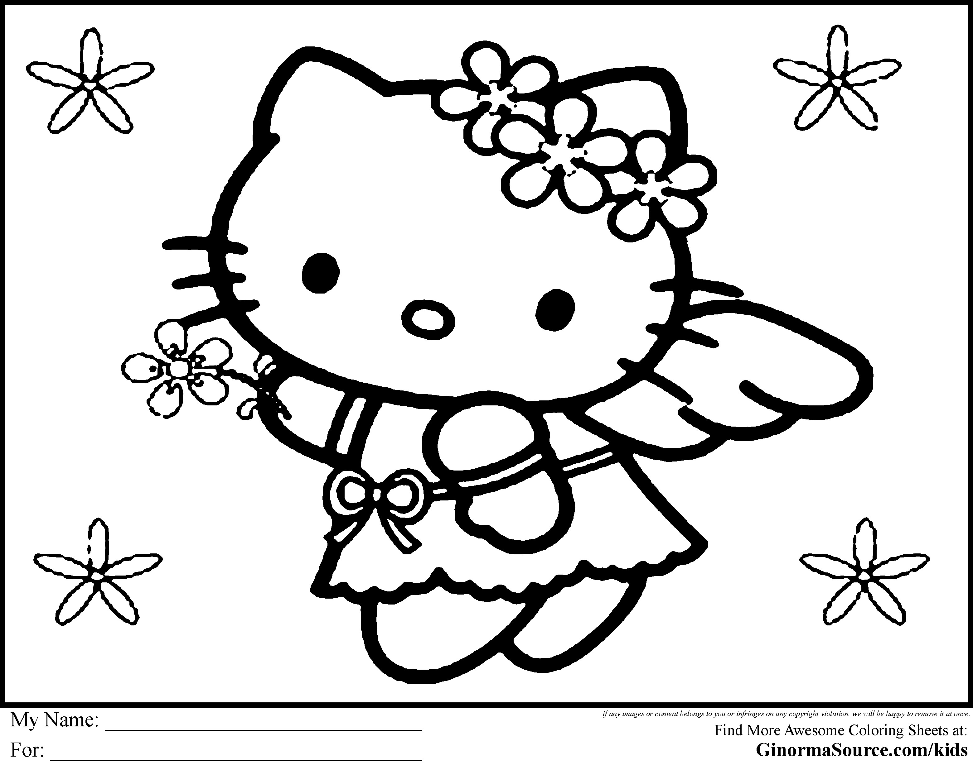 3120x2455 Inspiration Coloring Pages Hello Kitty Summer Fresh Coloring Page