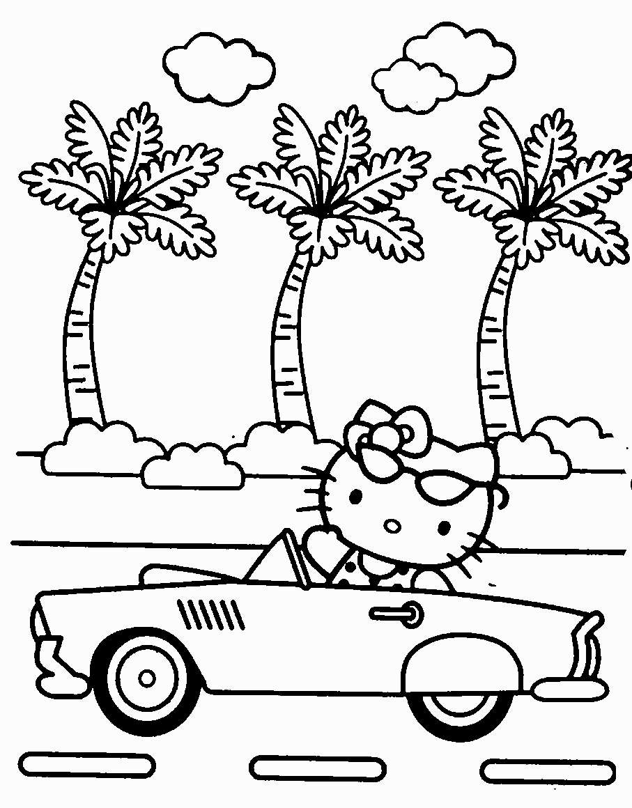 907x1160 Perfect Hello Kitty Summer Page About Hello Kitty Coloring Pages