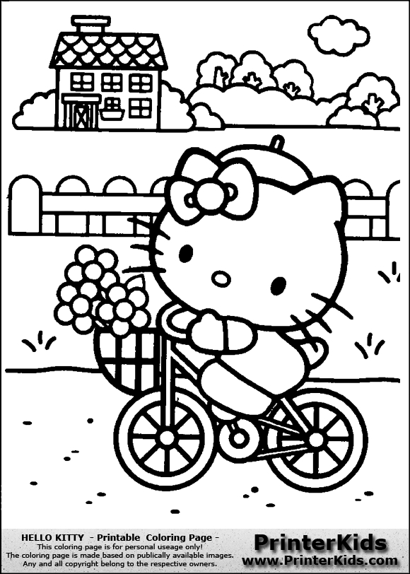 580x812 Hello Kitty Summer Coloring Pages Hello Kitty Summer Coloring