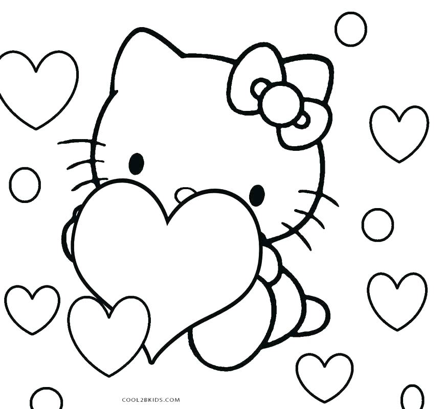 868x800 Hello Kitty Valentine Coloring Page Girls Coloring Pages Girls