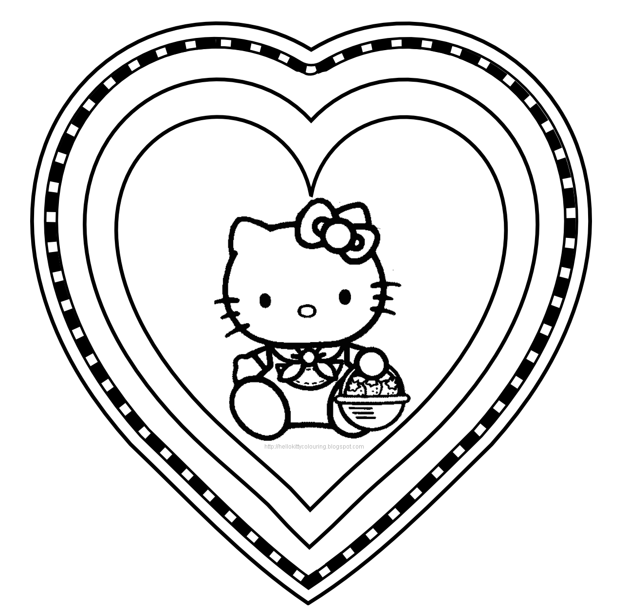 1290x1264 Hello Kitty Coloring Pages