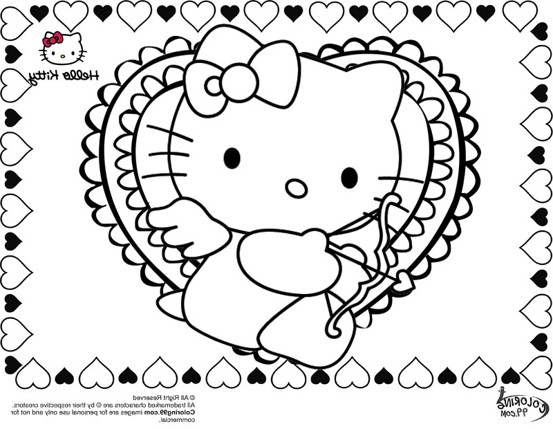 800x620 Hello Kitty Valentines Day Coloring Pages Quotes Amp Wishes