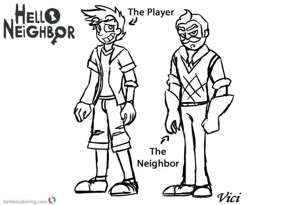 1000x700 Hello Neighbor Coloring Pages My Neighbor Coloring Pages Coloring