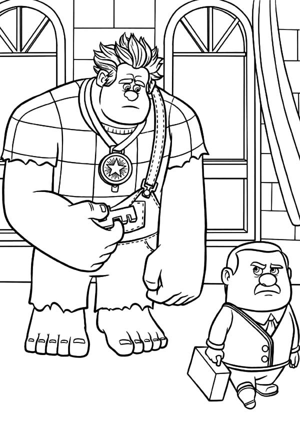 600x852 Wreck It Ralph Neighbour Is Angry To Him Coloring Pages Batch