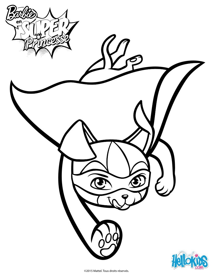 820x1060 Barbie's Super Pet Dog Coloring Page. More Barbie Content