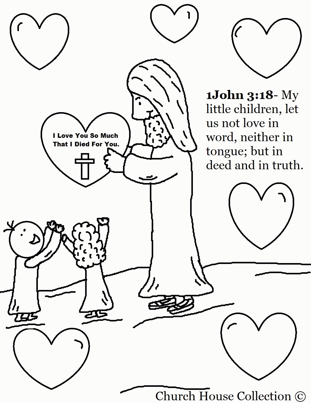 Helping Coloring Page