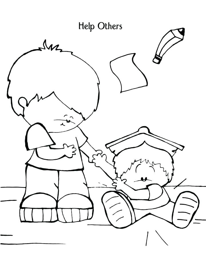 720x931 Helping Others Coloring Pages The Lords Prayer For Kids Helping