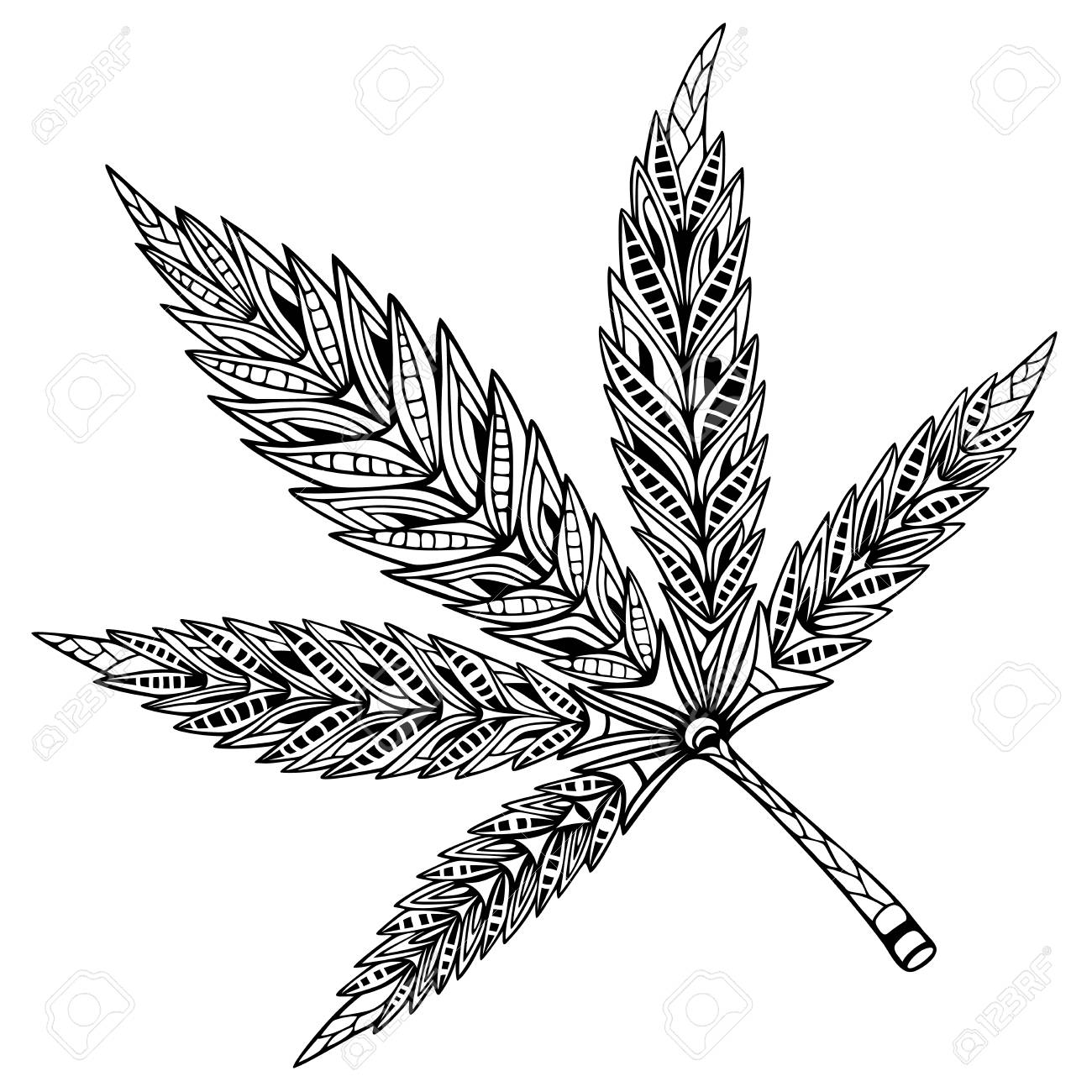 1300x1300 Cannabis Coloring Book Insanity Pages Fantasy Cool Leaf Doodle