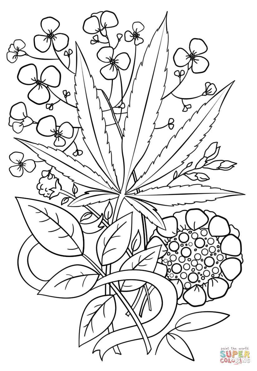 824x1186 Excellent Decoration Marijuana Coloring Book Adult Tattoo Firebird
