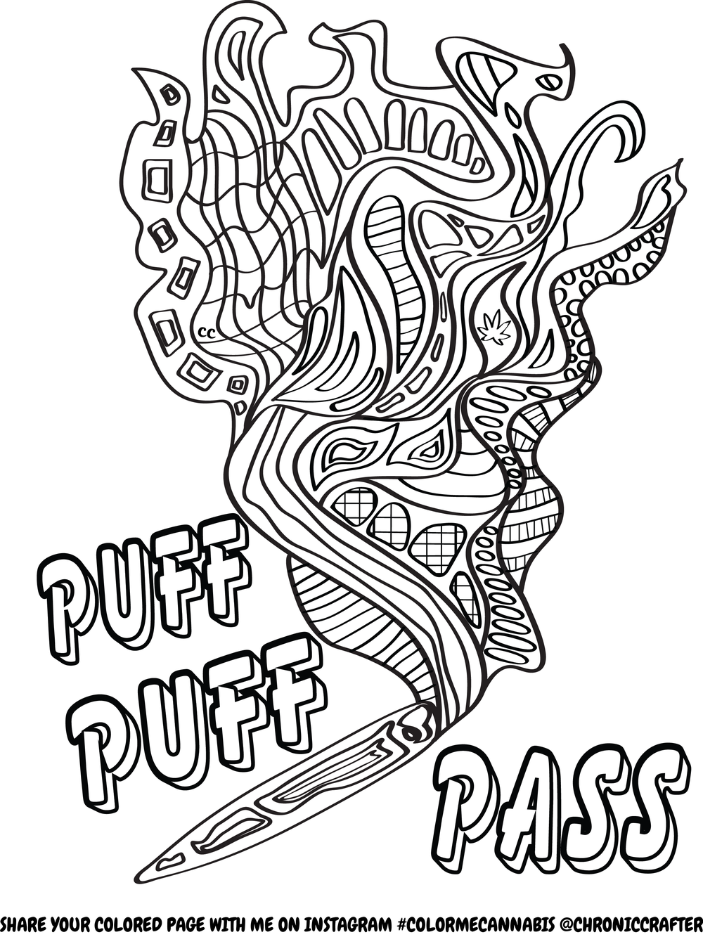 1000x1333 Free Color Me Cannabis Page By Chronic Crafter Coloring Pages