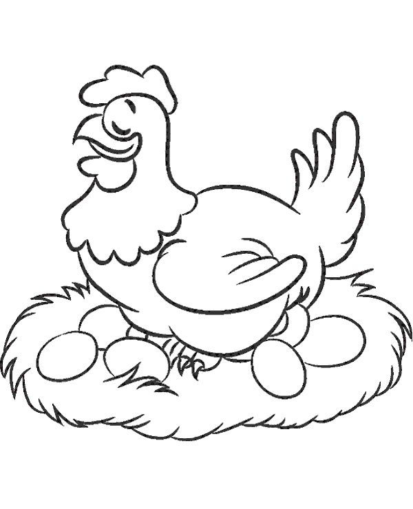 Hen Coloring Page