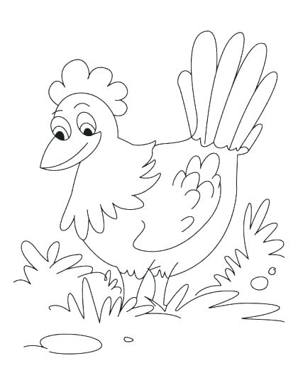 420x543 Hen Coloring Pages Hen Coloring Pages Drawing Hen 5 Hen Coloring