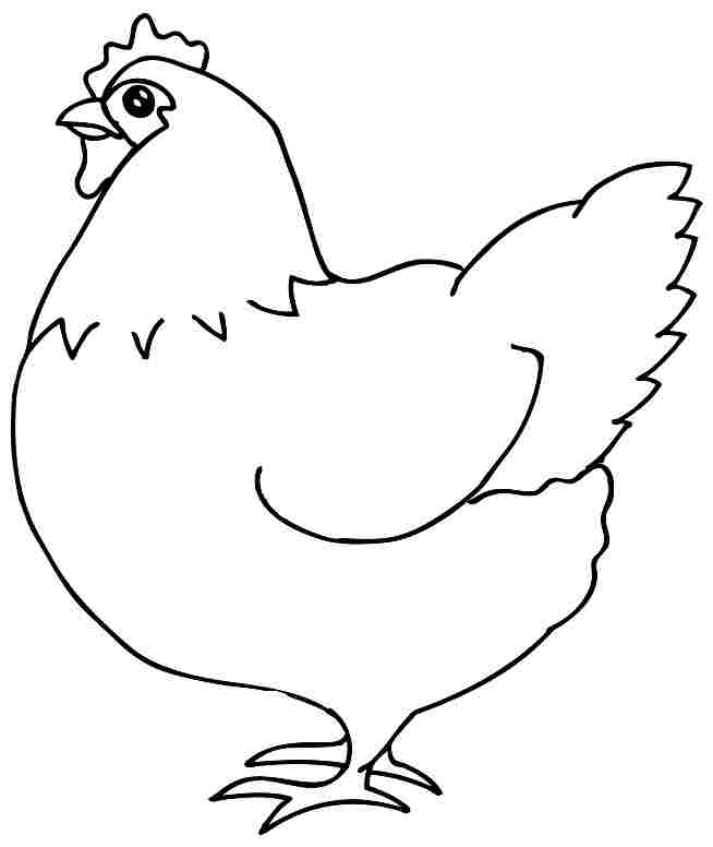 654x776 How To Draw A Hen Colouring Pages, Hen Colouring