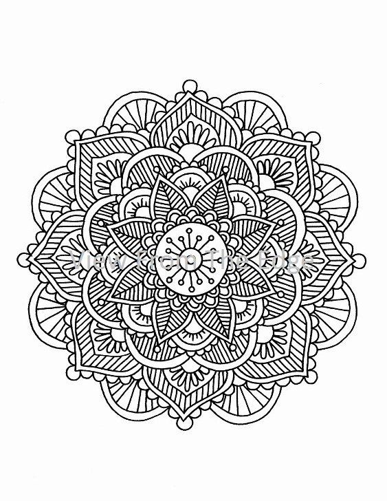 563x728 Mandala Coloring Page Mehndi Henna Printable Pdf By Katie N