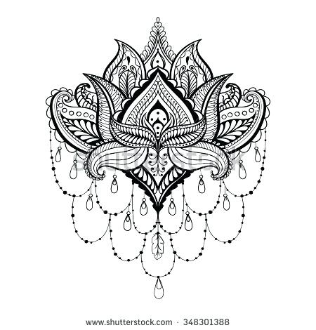 450x470 Free Printable Paisley Coloring Pages For Easy Henna Coloring