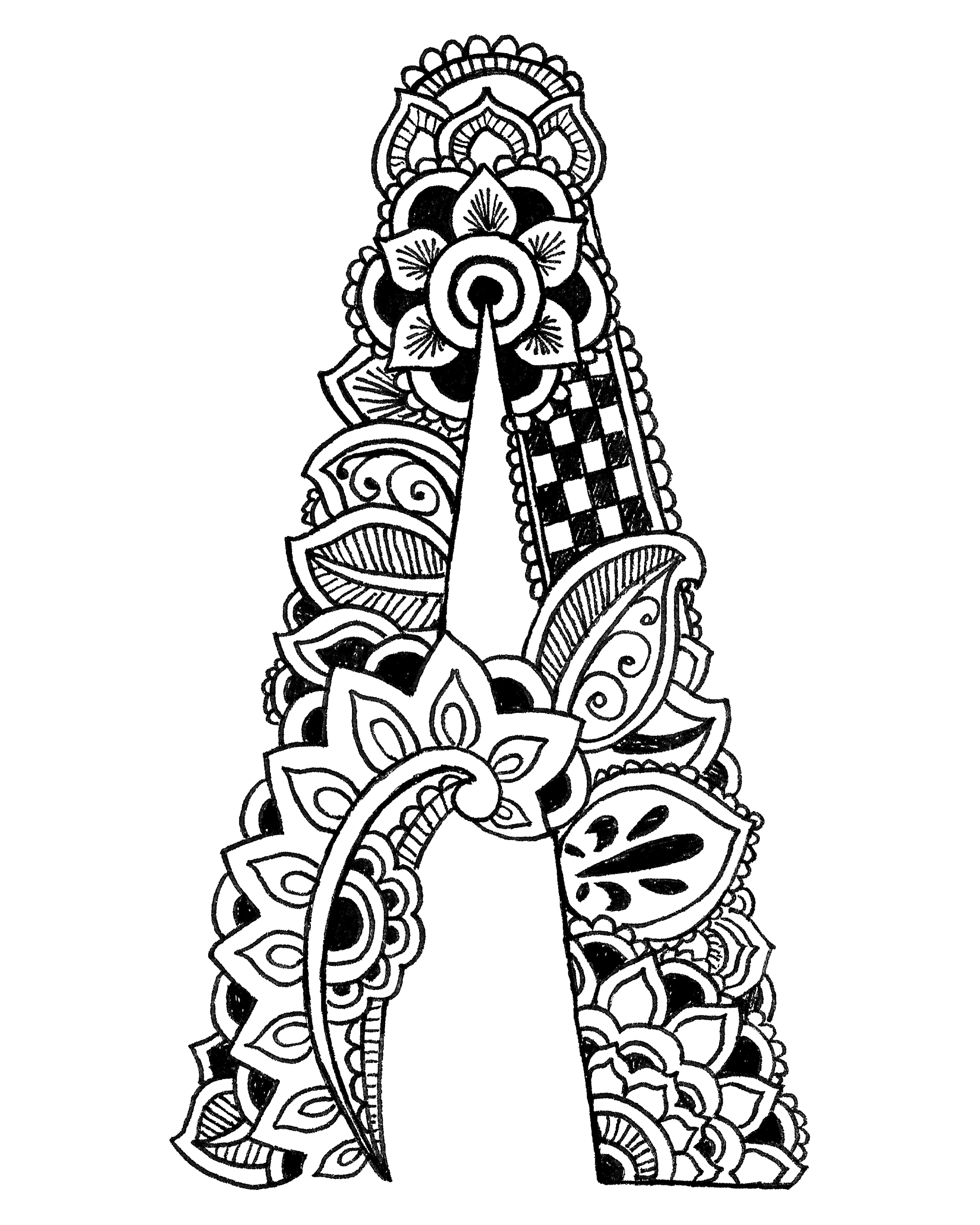 2400x3000 Henna Coloring Pages