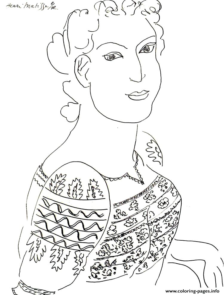 750x988 Matisse Coloring Pages Adult Blouse Drawing Coloring Pages Henri