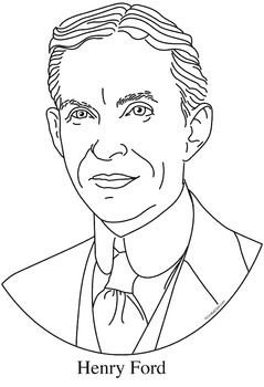 239x350 Henry Ford Clip Art, Coloring Page, Or Mini Poster By Cordial Clips