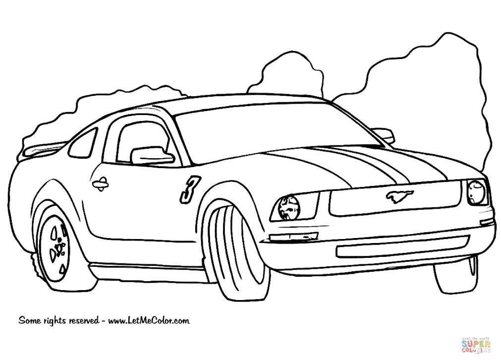 1011x734 Mustang Coloring Pages Ford Gt Page