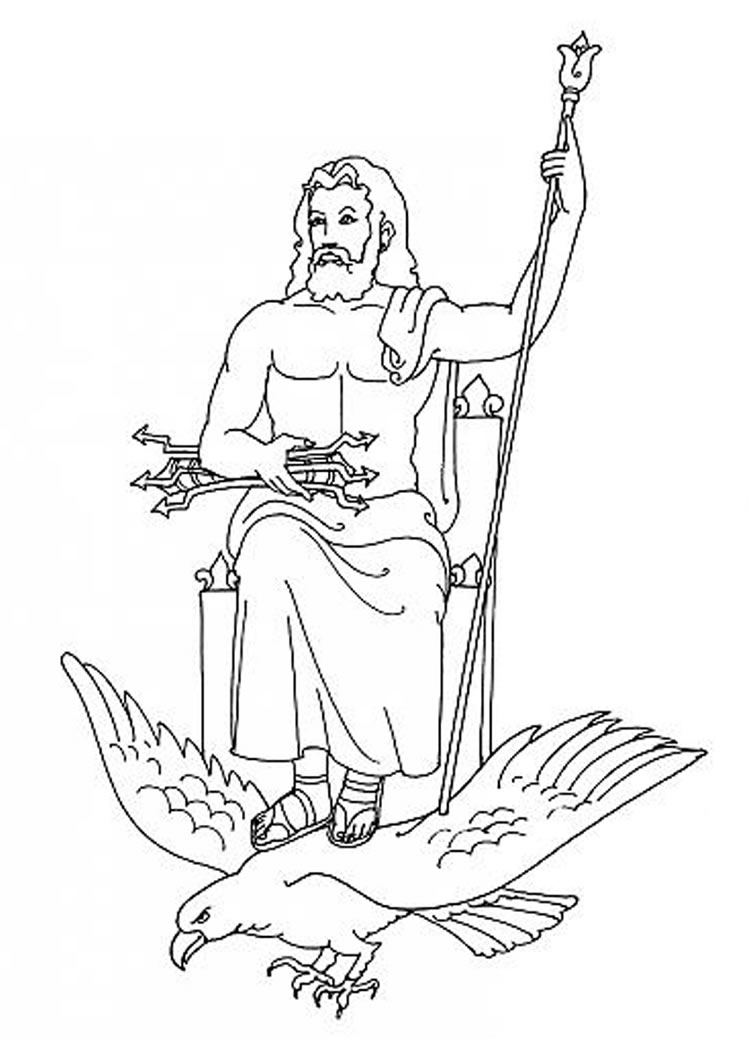 749x1060 God Zeus Coloring Pages