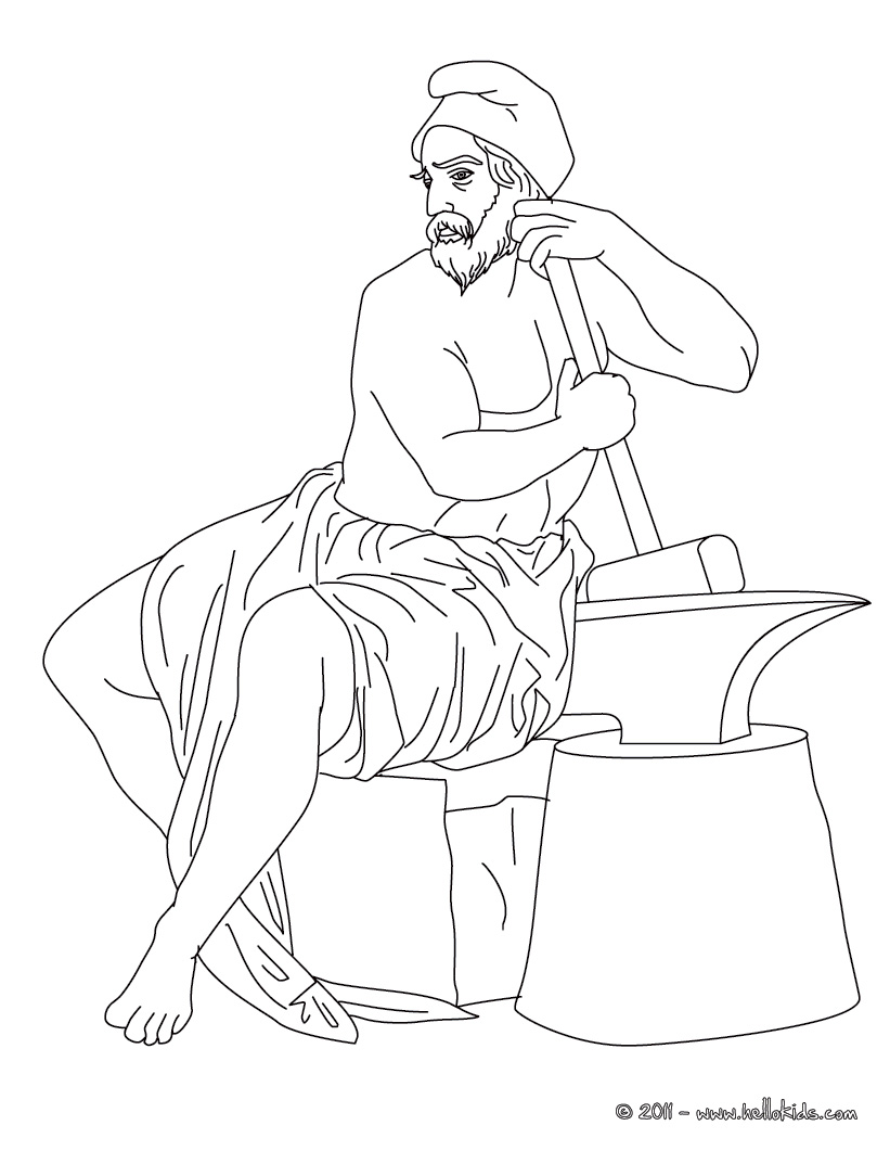 821x1061 Hephaestus Greek Goddess Amp Gods Coloring Page Coloring Pages