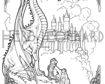 340x270 Herb Leonhard Adult Coloring Page Fantasy Nouveau Coloring