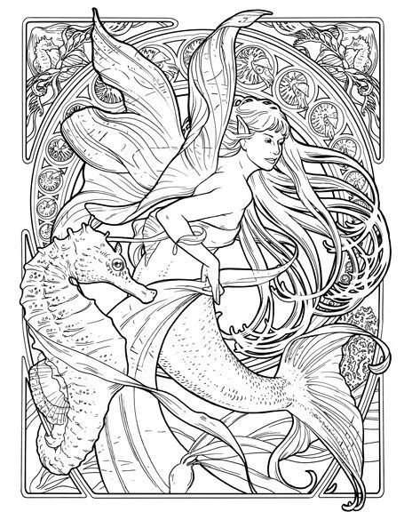 455x576 Art Nouveau Coloring Pages Herb Leonhard