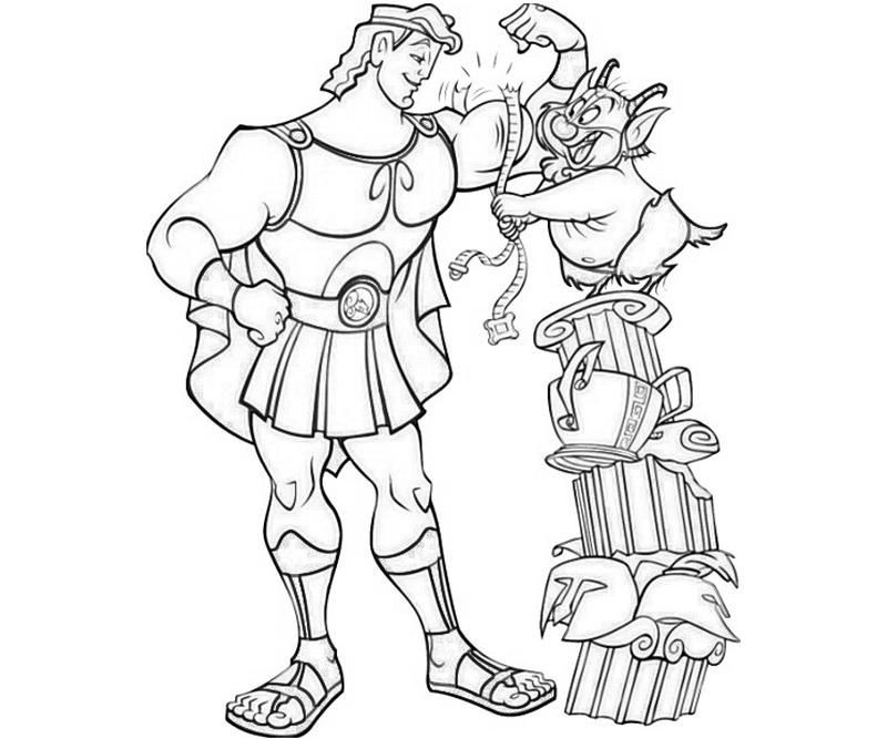 800x667 Hercules And Meg Coloring Pages Lovely Hercules Muscular Hercules