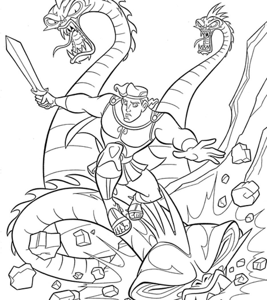 934x1050 Hercules And Geryon Coloring Page Magnificent Heracles Baby