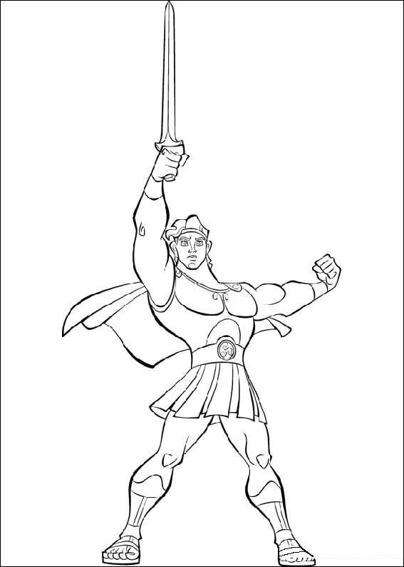 567x794 Hercules Coloring Page 1