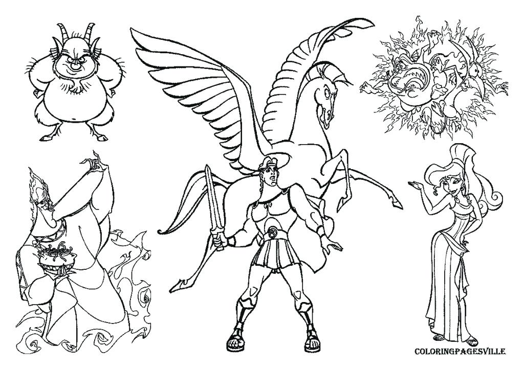 1024x724 Hercules Coloring Meg Hercules Coloring