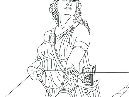 440x330 Greek God Coloring Pages Goddess Blog The Of Hunting S