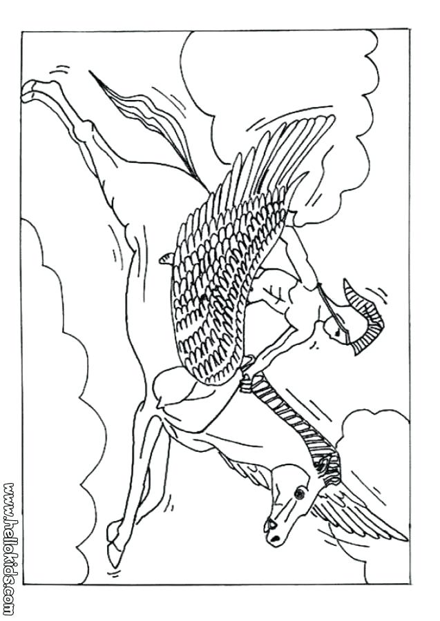 637x900 Greek God Coloring Pages The Winged Horse Coloring Page Coloring
