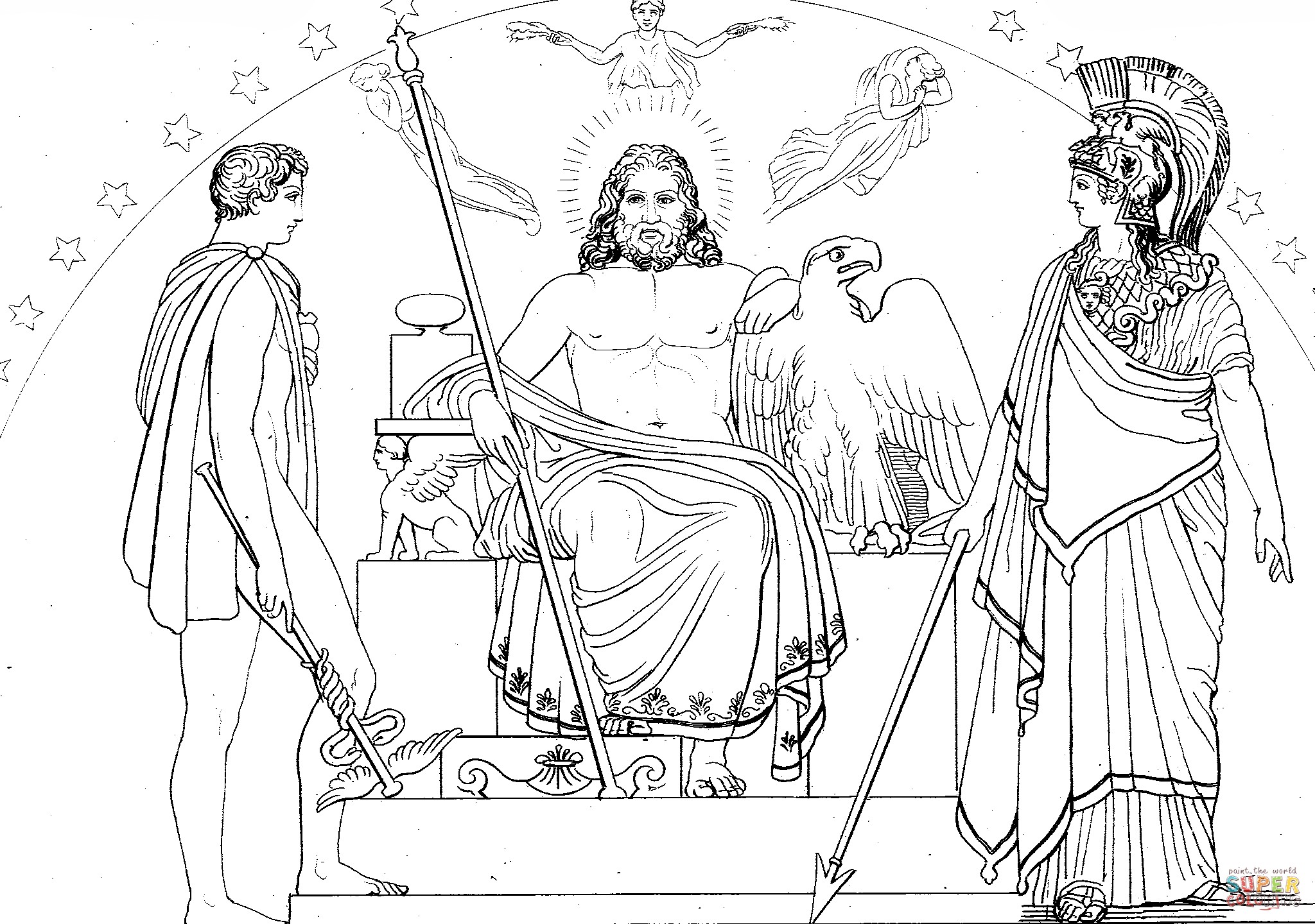 2048x1440 Zeus Coloring Pages Free Draw To Color
