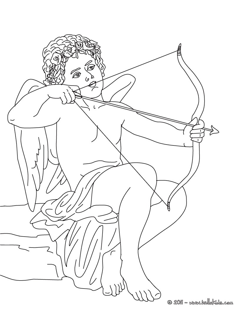 821x1061 Eros The Greek God Of Love Coloring Pages
