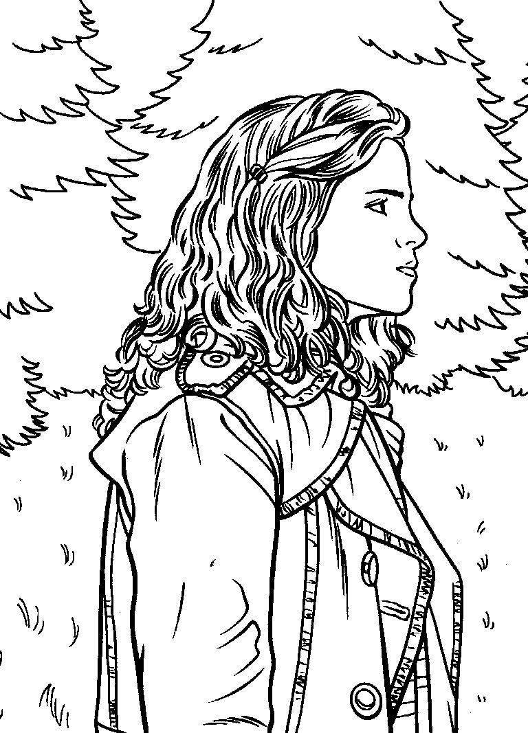 768x1067 17 Hermione Granger Coloring Pages