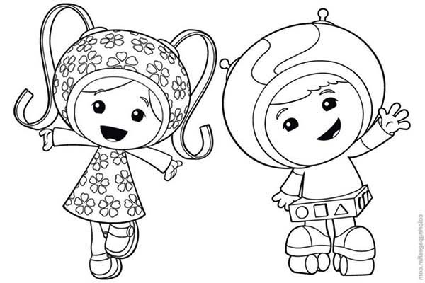 600x400 Milli And Geo Say Hi In Team Umizoomi Coloring Page Color Luna