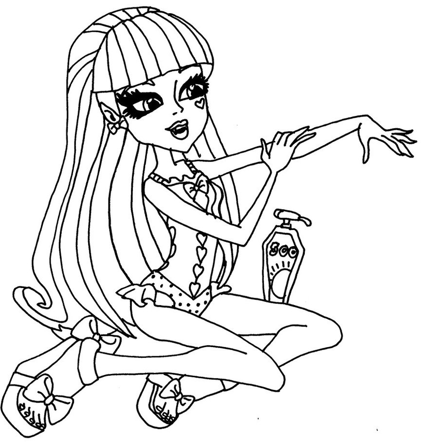 871x917 Monster High Draculaura Coloring Pages