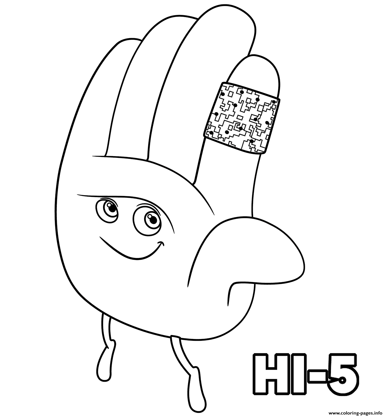 1300x1400 Hi Five The Emoji Movie Coloring Pages Printable