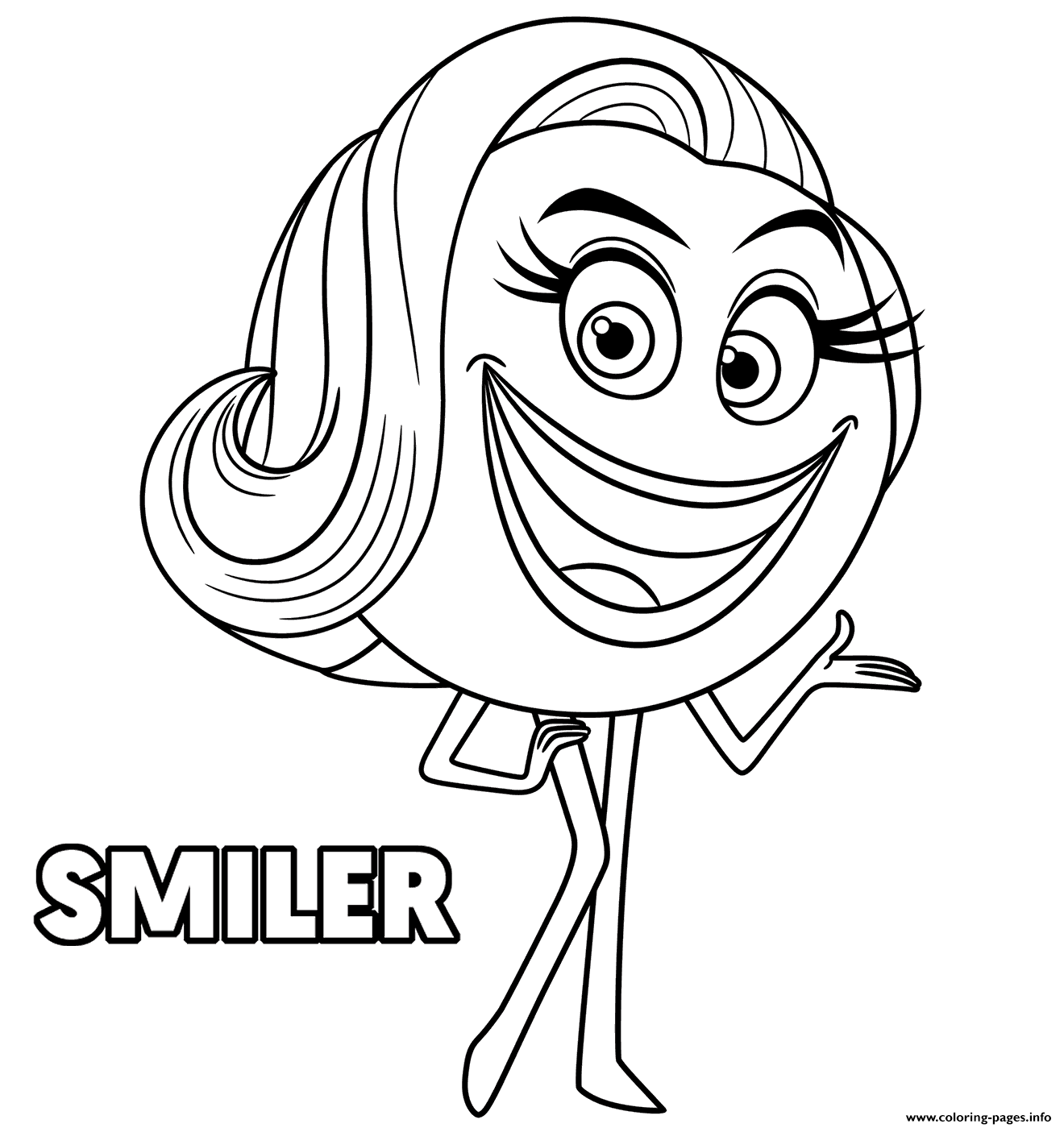 1320x1400 Smiler The Emoji Movie Coloring Pages Printable