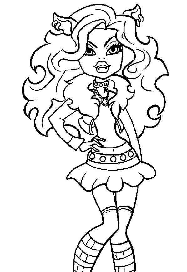 598x872 Coloring Page Monster High
