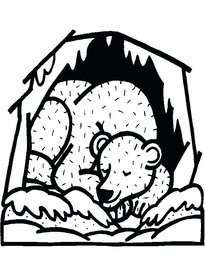 670x910 Hibernating Bear Coloring Page Hibernating Bear Colouring Page