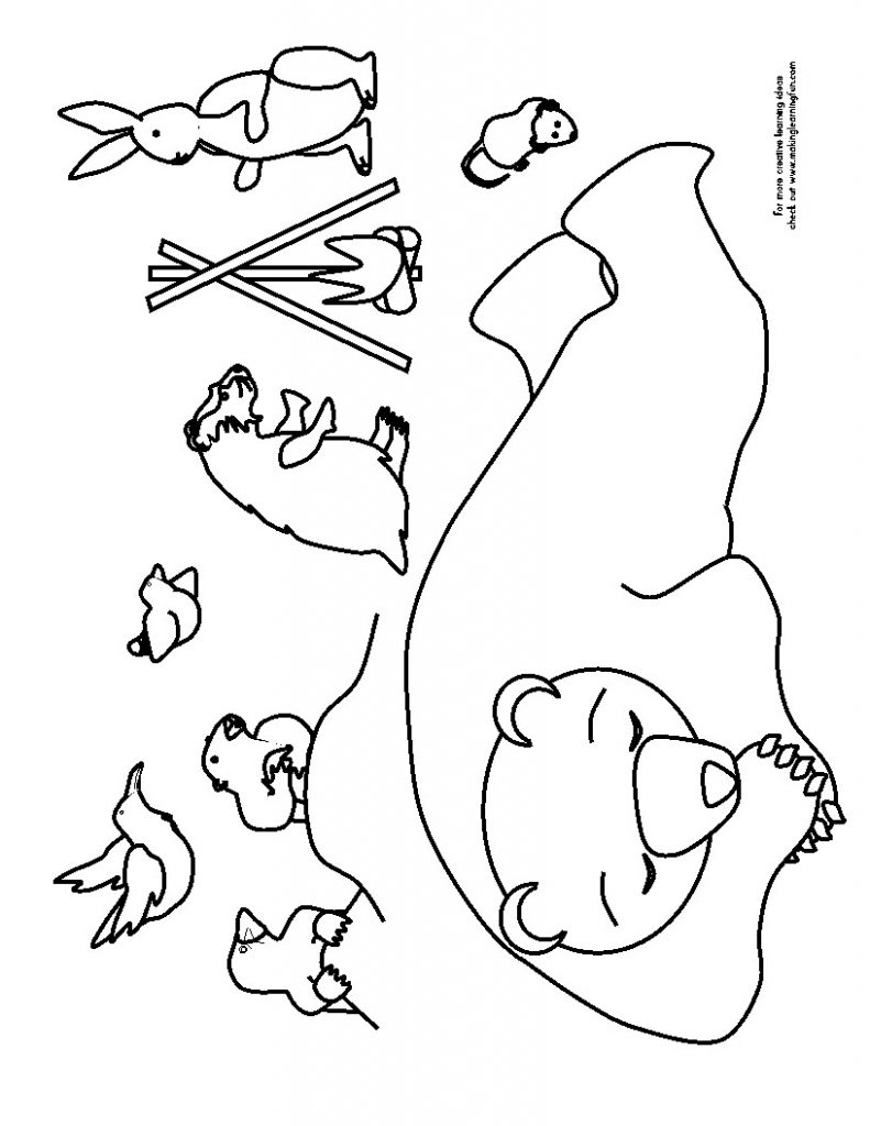 Hibernation Coloring Pages