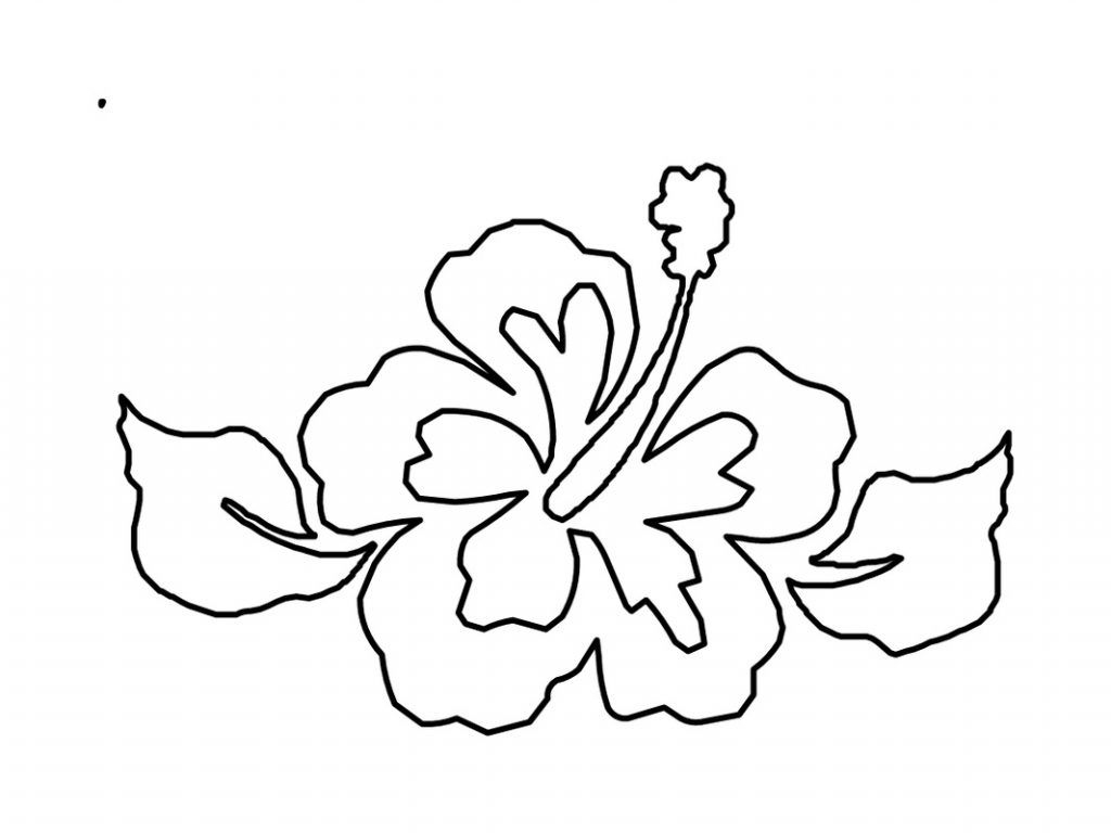 Hibiscus Flowers Coloring Pages