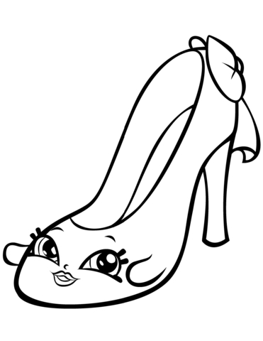371x480 High Heel Coloring Page