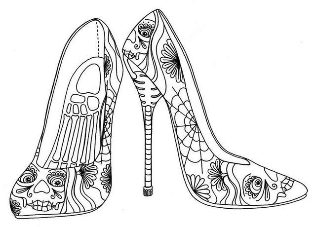 High Heel Shoe Coloring Page