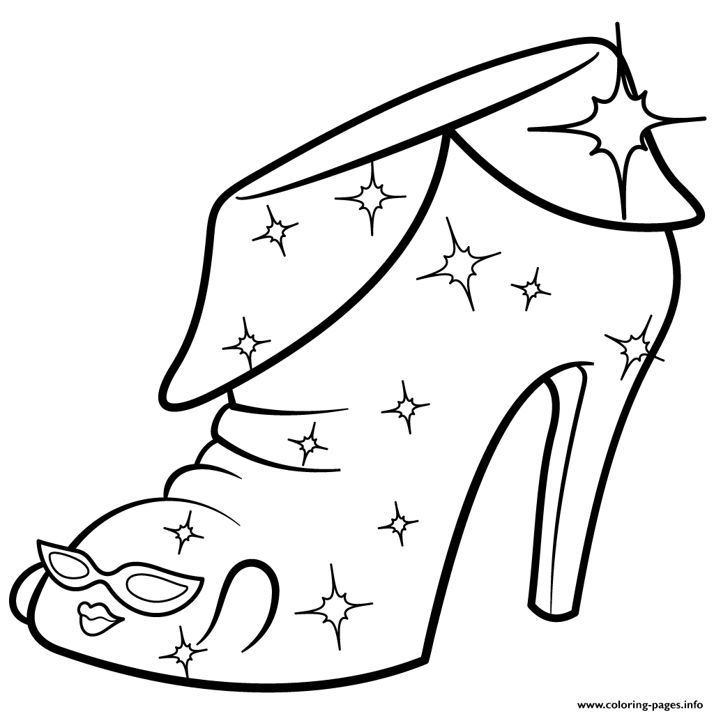 1024x1024 High Heel Shopkins Coloring Page Printable 6