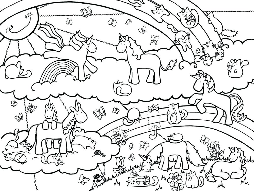 1000x750 Unicorn Color Page High Quality Kiddo Shelter Unicorn Color Page