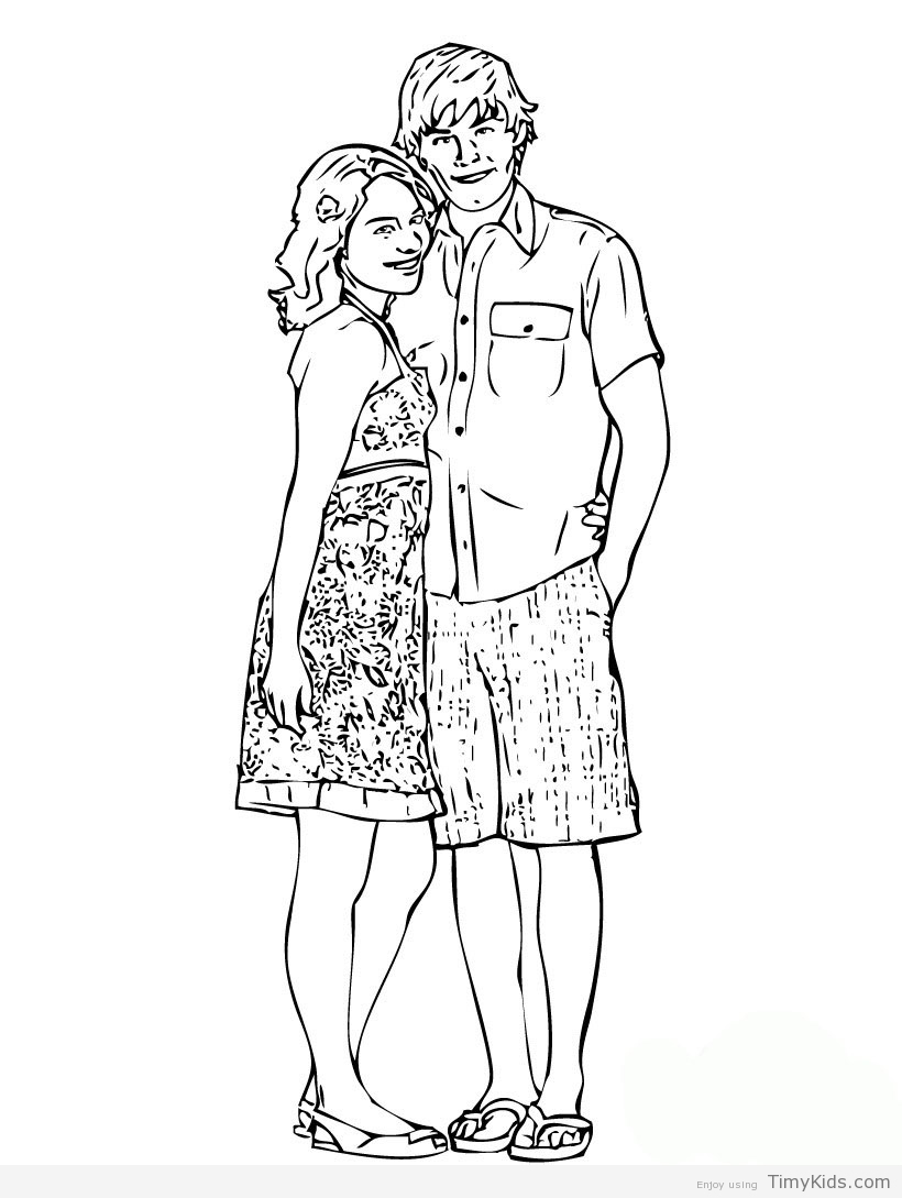 820x1089 High School Musical Coloring Pages Timykids