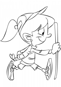 212x300 Tom And Jerry Go Camping Hiking Coloring Page
